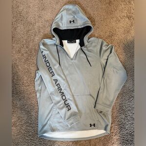 UNDER ARMOUR Men's COLDGEAR Gray 1/4 Zip Pullover Hoodie Jacket Size XL